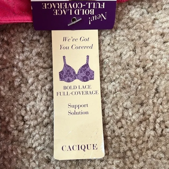 NWT Cacique Pink Lace Bra - Picture 5 of 14